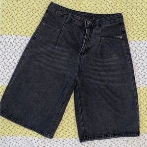 Black Denim Jorts